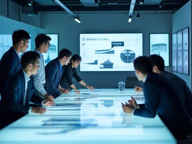 Harbor Echoの多様なエンジニアリングチームが近代的なオフィスで協力している様子